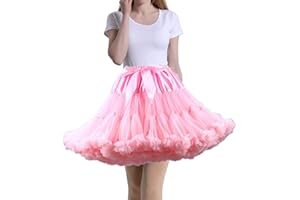 Tmade Jupe en Tulle pour Femme - Jupon de Cosplay Multicouche - Jupe Tutu pour Halloween Rock Party Festival Celebration Longueur