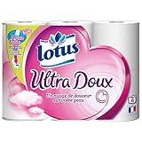 Lotus - Ultra-Soft Toilet Paper with Aqua Tube - (2 Packs of 6 Rolls Each)