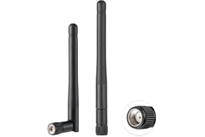Vecys 2PCS Dubbla Band WiFi Antenn 2.4GHz 5GHz 5.8GHz Antenn 1.5dBi MIMO RP-SMA Hane Antenn för WiFi Router Trådlöst LAN-Kort PCIe Kort Router Videoövervakning Monitor