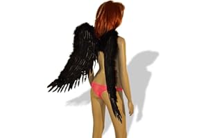 SL-Store GbR Engelsflügel schwarz oder weiß 75x50cm oder 100x95 cm Engel Flügel Halloween Fasching Karneval Fallen Angel