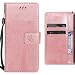 Produktbild Handyhülle Samsung Galaxy J5 J500F Hülle, Ougger Einzigartiger Baum Tasche Leder Schutzhülle Bumper Schale Weich Tasche Magnet Silikon Beutel Flip Cover mit Kartenslot (Rose Gold)
