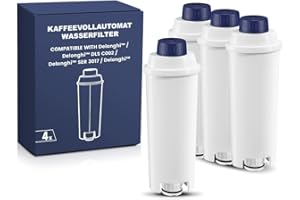 Mutital 4 Stück Kaffeevollautomat Wasserfilter, Ersatz Kompatibel mit Delonghi ECAM-Serie, Dinamica, Cappuccino System, Magnifica, ETAM Autentica und Verschiedener Modelle von Esam (4)