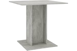 vidaXL Tavolo da Pranzo Stile Minimalista Design Moderno Originale Robusto Elegante Tavolino da Salotto Arredo Cucina Grigio Cemento in Truciolato