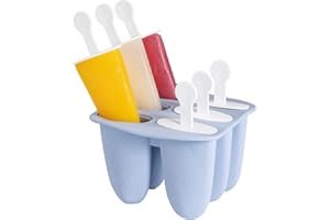 Ice Cream Moulds with Sticks, CEILIWEN Reusable Popsicle Moulds, Food Grade Ice Lolly Moulds, Ice Pop Moulds Silicone, Easy to Release, Purple (Eisforment-Lila)