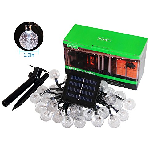 InnooTech 30er LED Solar Globe Garten Lichterkette Außen Kristall 6 Meter, Solar Kugel Beleuchtung für Party, Outdoor, Fest Deko usw. - 7