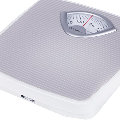 TZS First Austria – Mechanische Personenwaage grau bis 130 kg, Analoge Personen-Waage, Senioren Personenwaage Retro - 3