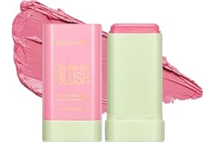 SALUCIA ibcccndc Multi-Use Makeup Blush Stick Solid Moisturizer Stick Shadow Lips Cheek Blusher Pink Red Orange Waterproof Peach Creamy Makeup (Shy Pink), Anzahl Der Teile: 1, 1.0 stück