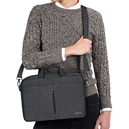 Arvok 15-16 Zoll Laptoptasche Aktentasche Schultertaschen Wasser-best  ndiger glatt Gewebe H  lle mit Griff   Gurt  Notebook Computer Ultrabook Messen