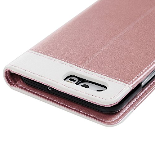 Lanveni Huawei P10 H  lle  Handyh  lle Huawei P10 Flip Case Cover PU Lederh  lle Schutzh  lle Magnetverschluss Ledertasche mit Stander Function Brieft