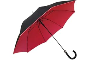 SMATI Parapluie Canne - Design - Double Toile Collection - Chic - Très Solide - Anti Vent - Baleinage en Fibre