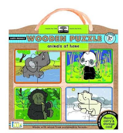 Preisvergleich Produktbild Green Start Animals at Home Wooden Puzzle (Green Start) (Toy) - Common