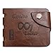 Produktbild domybest Herren Echtes Leder Bifold Geldbörse Karte Slim Münzfach Braun