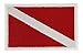 Produktbild Gesticktes-Aufnäher Patch-scuba diving Flagge flag Tauchen in marine backpack