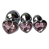 Winwintom Cristal Metal Backyard Enchufe de acero inoxidable Anal Hitch (S, Rosa)