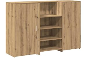 vidaXL Receptionsdisk artisan ek 155x50x103,5 cm konstruerat trä