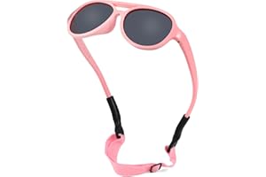 BTHRORO Gafas de sol Bebe, Polarizadas Gafas Sol Marco de Silicona Protección UV400 Gafas de Sol Infantiles para bebés de 0 a 24 meses