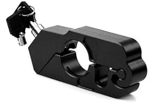 LMYSUFI Motorcycle Handlebar Lock, Scooter Brake Clutch Security Locks with 2 Keys for Sports bikes, Mountain bike, ATVs, Black