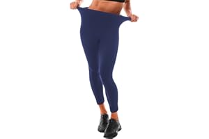 Leafigure Legging de Sport Femme Taille Haute, Noir Leggings Femme pour Sport et la Gym