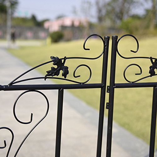 Rosenbogen Rankgitter Pergola Rankhilfe Torbogen Rosenhilfe Metall Tor Säule Gartentür Spalier Garten Standhöhe ca.214cm - 5