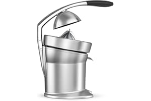 Sage - The Citrus Press Pro - Quiet Automatic Orange & Grapefruit Juicer - Lemon & Lime Squeezer - Acid-Resistant Die-Cast Stainless - Dishwasher Safe - Brushed Aluminium