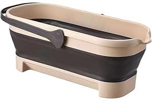 CYPREASON Zusammenklappbarer Eimer Mit Griff Quadratischer Zusammenklappbarer Eimer Großes Fassungsvermögen Robuster, Zusammenklappbarer Silikon-Wassereimer Faltbarer Mopp Eimer Für Den Außenbereich (7)