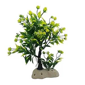 Venus Aqua Plastic Plants for Aquarium Decorations Aquarium Plant (Height 24 cm) Color (Green)