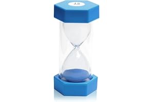 DREAM HORSEX Kinder Sanduhr - Sechseckiger Timer, 15 Minuten, Blau