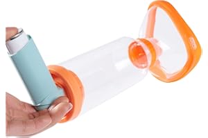 AIYAYA Anti-Static AeroChamber, distanziatore per inalatore con maschera per adulti/bambini, inalatori manuali da usare con MDI, senza BPA e lattice (per bambini)
