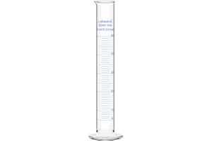 Labasics Cilindro Graduato in Vetro Borosilicato da 50 ml, Cilindro di Misura Robusto per Uso in Laboratorio, 1 Pezzo