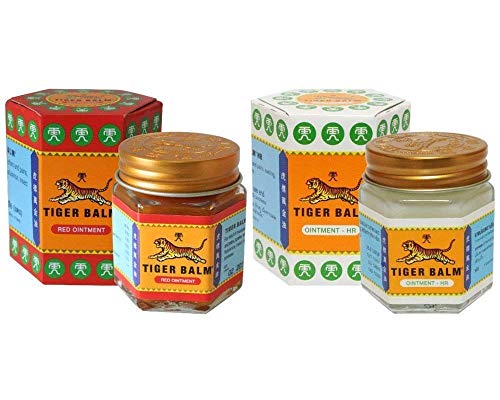 2 x19.4g Tigre Pommade soulager la douleur musculaire de massage Baume Rouge Blanc Herbal Menthol