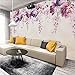 Produktbild Pbbzl Benutzerdefinierte Moderne 3D Foto Vliestapete Wandbilder 3D Tapete Handgemalte Violet Peony Blumentapete Für Sofa-280X200Cm