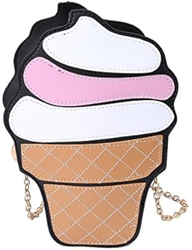 Yesiidor Umhängetasche Damen Taschen Kuchen Eiscreme Pattern Umhänge Shopper Handtasche