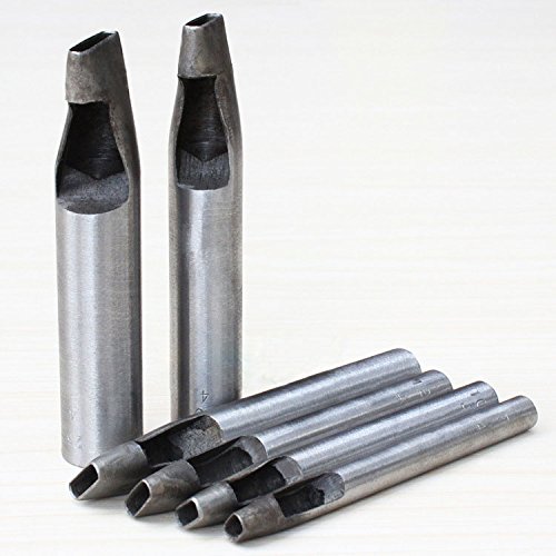 Yalulu 7 Stück Locheisen Lochstanze Leder Lederwaren Papier Craft Druck Werkzeug Gürtel Stanzen Set von 8mm- 18mm - 4