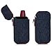 Produktbild kwmobile Hülle für IQOS 2.4/2.4 Plus Pocket Charger - Denim Case Kunstleder Schutzhülle - Jeans Cover Behälter für IQOS Starter-Kit Dunkelgrau Braun