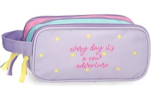 Movom New Adventures estuche escolar, estuche infafntil, fabricado en Poliéster, Triple compartimento para mejorar la organización, Tamaño ideal para llevarlo en la mochila, Con asa lateral.