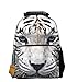 Price comparison product image FanTec Felt Fabric School Backpack Bags 3D Animal Print Cute Hiking Laptop Daypacks TigerA-16"