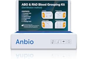 Anbio 2 x Blood Type Test Kit - Group A, B, RHD Testing - Rapid Home Tests