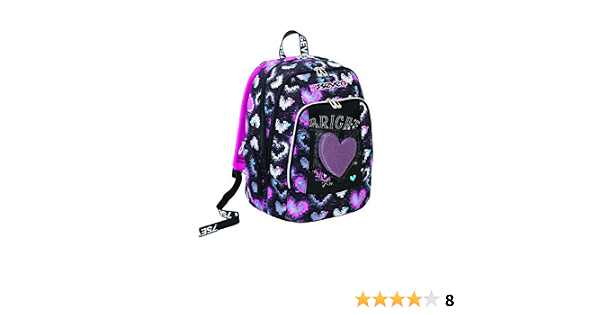Zaino Scuola Seven Advanced Brightheart Nero Cuore Luminoso 43x31x24 cm :  Amazon.it: Valigeria