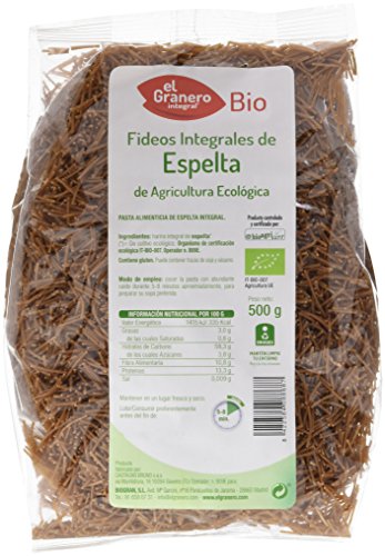 El Granero Integral - Fideos finos integrales de Espelta El Granero Integral 500 g