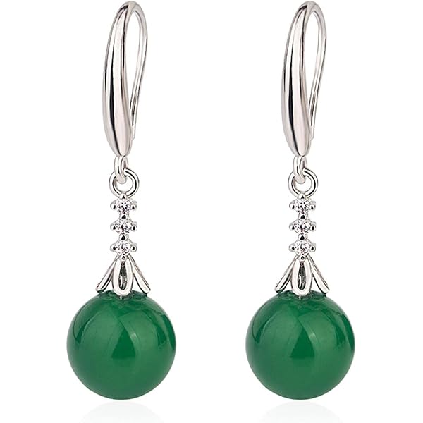 Orecchini Pendenti In Avventurina Verde Con Cristalli Di Zirconia - Foto 2