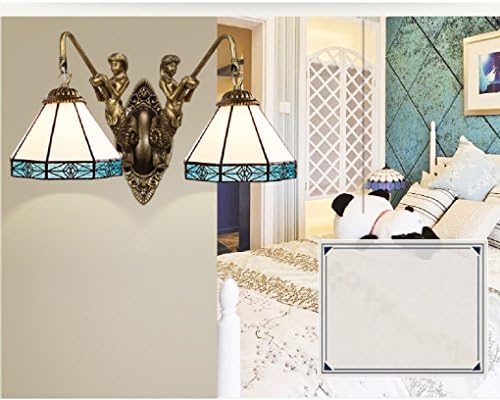 Tiffany stained glass Creative Continental mirror front lamps aisle lights balcony lights bathroom toilet wash basins
