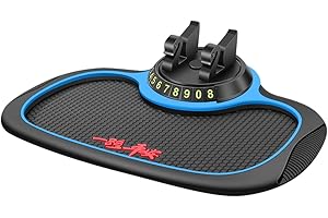 Sahgsa Samochodowa mata antypoślizgowa na deskę rozdzielczą, możliwość obracania o 360°, uchwyt na telefon komórkowy, uchwyt na telefon komórkowy, mata antypoślizgowa do telefonów, okularów