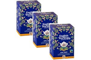 GENERICO English Tea Shop® | Tè Nero Biologico al Bergamotto Earl Grey Made in Sri Lanka - 3 x 20 bustine di Tè (135 Gr)