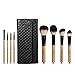 USpicy Make Up Brushes 8 Pieces Professional Soft Makeup Brush Set (Wooden Brown)