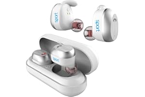 Elari NanoPods Sport, Ecouteurs sans Fil étanches avec Son stéréo Hi-FI pour Musique et appels (Bluetooth 5.0) et boîtier de Chargement magnétique (Blanc)