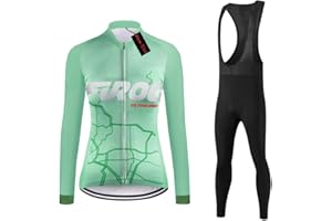 UGLY FROG Maillot Ciclismo Mujer Invierno Manga Larga Conjunto + Pantalones Bicicleta Ropa Set Térmico Transpiración Deportes al Aire Libre