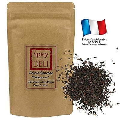 Spicy Deli Poivre sauvage gourmet voatsiperifery de Madagascar 100gr. "Agriculture Durable" sachet refermable..