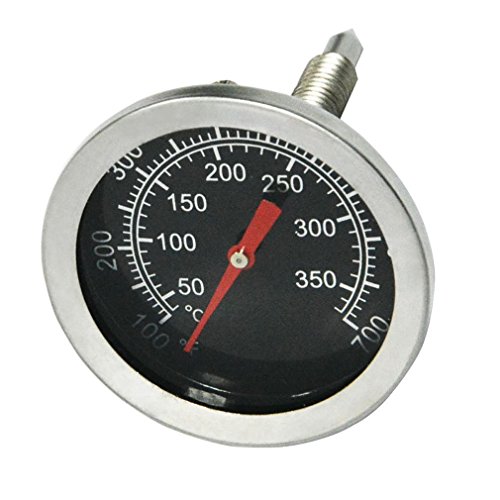 Onlyfire Edelstahl Grillthermometer bis 350°C/700°F, Thermometer für alle Holzkohlegrill, Grills, Ofen
