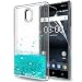 Produktbild LeYi Nokia 3 Hülle Glitzer süße Frauen Mädchen Flüssig Bewegende Treibsand Transparent Dual Slim Dünn TPU Silikon Handyhülle mit HD-Schutzfolie für Nokia 3 Case Cover ZX Turquoise