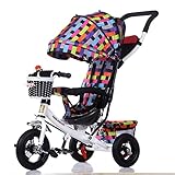  Triciclos Infantil Plegable Preescolar 3 en 1 Carrito de bebé Bicicleta 1-3-5 Años Bicicleta Infantil Cochecito de bebé
